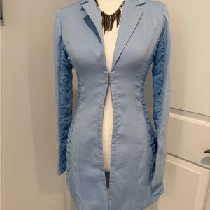 Elegant Blue Women's Jacket dress